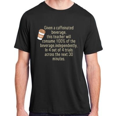 Given A Caffeinated Beverage This Teacher Will Consume Adult ChromaSoft Performance T-Shirt