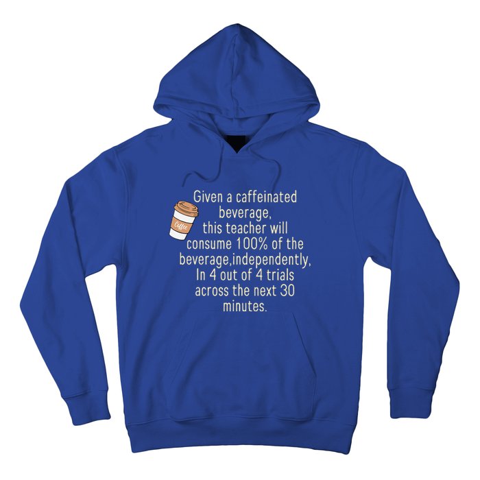 Given A Caffeinated Beverage This Teacher Will Consume Hoodie