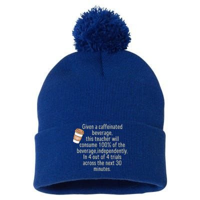 Given A Caffeinated Beverage This Teacher Will Consume Pom Pom 12in Knit Beanie