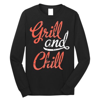 Grill And Chill Bbq Food Lovers Bbq Long Sleeve Shirt