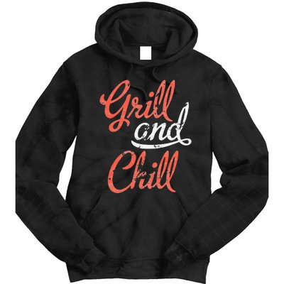 Grill And Chill Bbq Food Lovers Bbq Tie Dye Hoodie