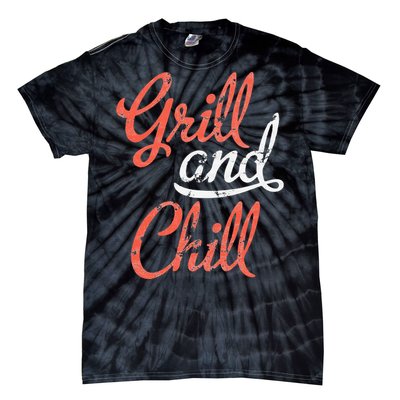 Grill And Chill Bbq Food Lovers Bbq Tie-Dye T-Shirt