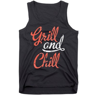 Grill And Chill Bbq Food Lovers Bbq Tank Top