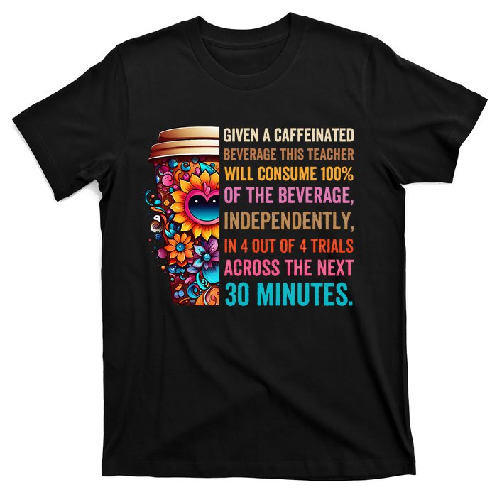 Given A Caffeinated Beverage This Teacher Will Consume T-Shirt