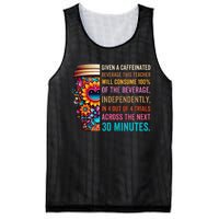 Given A Caffeinated Beverage This Teacher Will Consume Mesh Reversible Basketball Jersey Tank