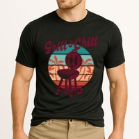 Grill And Chill Vacation Retro Sunset Cooling Performance Crew T-Shirt