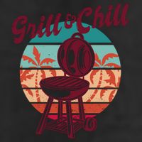 Grill And Chill Vacation Retro Sunset Adult Drive Performance Visor
