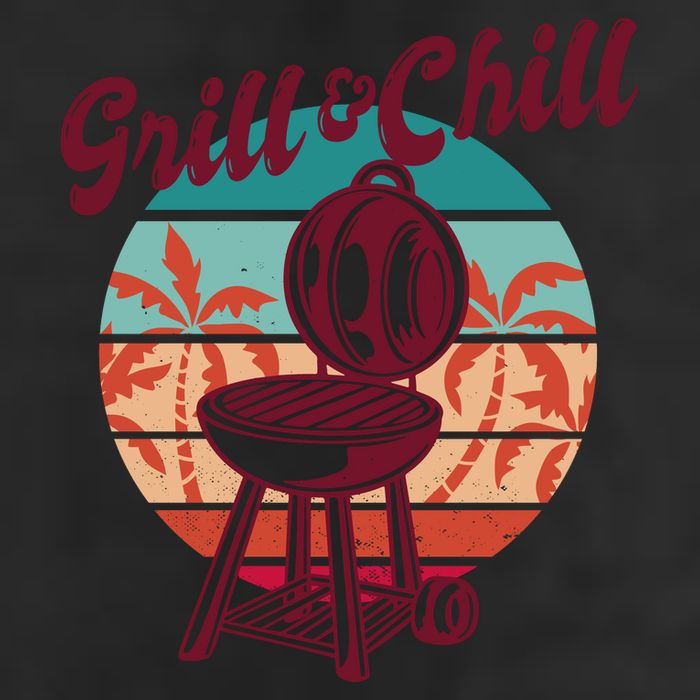 Grill And Chill Vacation Retro Sunset Adult Drive Performance Visor