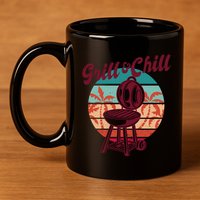 Grill And Chill Vacation Retro Sunset 11oz C Handle Ceramic Mug
