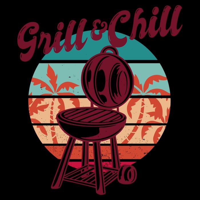 Grill And Chill Vacation Retro Sunset 16 in Basic Backpack