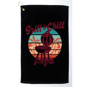 Grill And Chill Vacation Retro Sunset Platinum Collection Golf Towel