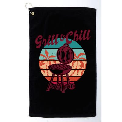 Grill And Chill Vacation Retro Sunset Platinum Collection Golf Towel