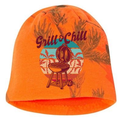 Grill And Chill Vacation Retro Sunset Kati - Camo Knit Beanie