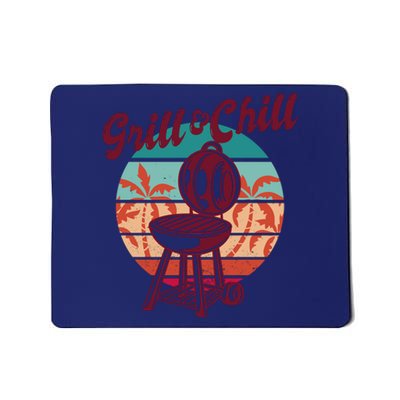 Grill And Chill Vacation Retro Sunset Mousepad