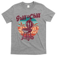 Grill And Chill Vacation Retro Sunset T-Shirt