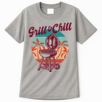 Grill And Chill Vacation Retro Sunset Tall T-Shirt