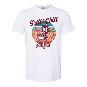 Grill And Chill Vacation Retro Sunset Softstyle CVC T-Shirt