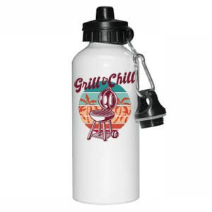 Grill And Chill Vacation Retro Sunset Aluminum Water Bottle