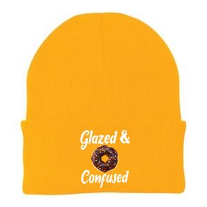 Glazed And Confused Funny Doughnut Sweets Lover Food Foodie Gift Knit Cap Winter Beanie