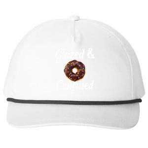 Glazed And Confused Funny Doughnut Sweets Lover Food Foodie Gift Snapback Five-Panel Rope Hat