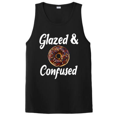 Glazed And Confused Funny Doughnut Sweets Lover Food Foodie Gift PosiCharge Competitor Tank