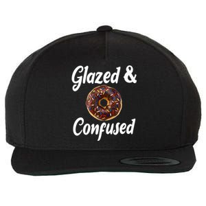 Glazed And Confused Funny Doughnut Sweets Lover Food Foodie Gift Wool Snapback Cap