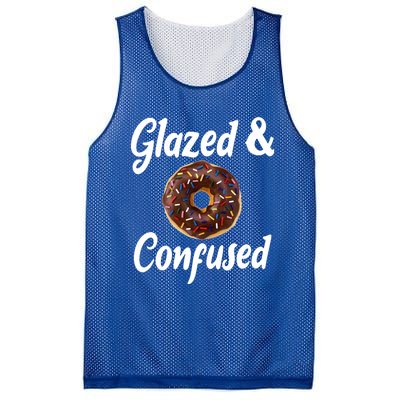 Glazed And Confused Funny Doughnut Sweets Lover Food Foodie Gift Mesh Reversible Basketball Jersey Tank