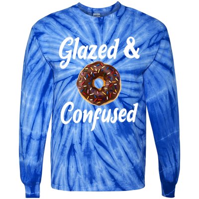 Glazed And Confused Funny Doughnut Sweets Lover Food Foodie Gift Tie-Dye Long Sleeve Shirt