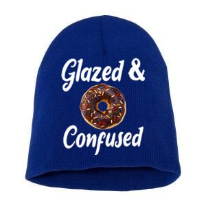 Glazed And Confused Funny Doughnut Sweets Lover Food Foodie Gift Short Acrylic Beanie