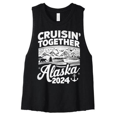 Group Alaska Cruise 2024 Women's Racerback Cropped Tank