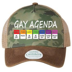 Gay Agenda Csd Pride Day Outfit Lesbian Lgbtq Lgbtq+ Meaningful Gift Legacy Tie Dye Trucker Hat