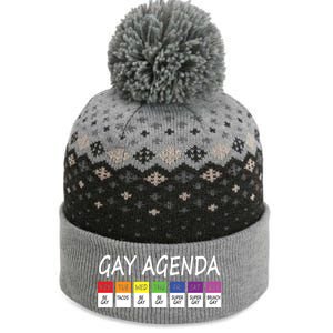 Gay Agenda Csd Pride Day Outfit Lesbian Lgbtq Lgbtq+ Meaningful Gift The Baniff Cuffed Pom Beanie