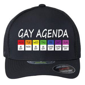 Gay Agenda Csd Pride Day Outfit Lesbian Lgbtq Lgbtq+ Meaningful Gift Flexfit Unipanel Trucker Cap