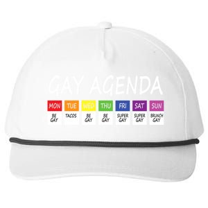 Gay Agenda Csd Pride Day Outfit Lesbian Lgbtq Lgbtq+ Meaningful Gift Snapback Five-Panel Rope Hat