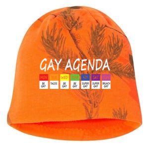 Gay Agenda Csd Pride Day Outfit Lesbian Lgbtq Lgbtq+ Meaningful Gift Kati - Camo Knit Beanie