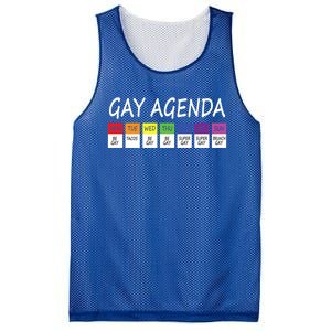 Gay Agenda Csd Pride Day Outfit Lesbian Lgbtq Lgbtq+ Meaningful Gift Mesh Reversible Basketball Jersey Tank