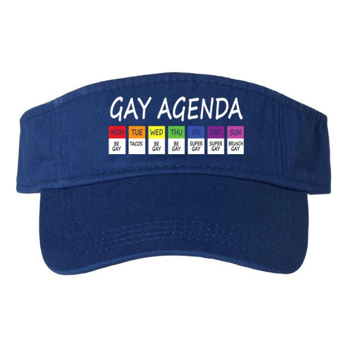 Gay Agenda Csd Pride Day Outfit Lesbian Lgbtq Lgbtq+ Meaningful Gift Valucap Bio-Washed Visor