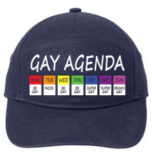 Gay Agenda Csd Pride Day Outfit Lesbian Lgbtq Lgbtq+ Meaningful Gift 7-Panel Snapback Hat