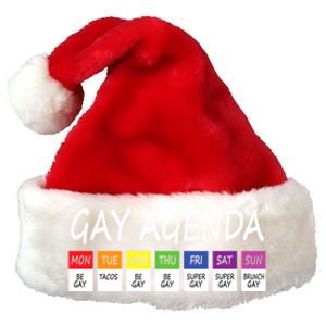 Gay Agenda Csd Pride Day Outfit Lesbian Lgbtq Lgbtq+ Meaningful Gift Premium Christmas Santa Hat