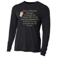 Given A Caffeinated Beverage This Teacher Will Consume Cooling Performance Long Sleeve Crew