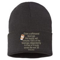 Given A Caffeinated Beverage This Teacher Will Consume Sustainable Knit Beanie