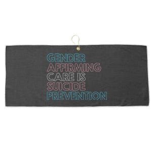 Gender Affirming Care Is Suicide Prevention Lgbt Rights Tees Large Microfiber Waffle Golf Towel