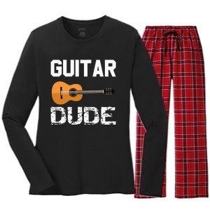 Guitars Acoustic Classical Gift Women's Long Sleeve Flannel Pajama Set 