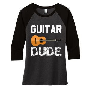 Guitars Acoustic Classical Gift Women's Tri-Blend 3/4-Sleeve Raglan Shirt