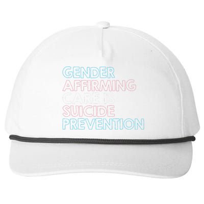 Gender Affirming Care Is Suicide Prevention Lgbt Rights Snapback Five-Panel Rope Hat