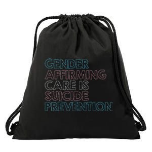 Gender Affirming Care Is Suicide Prevention Lgbt Rights Drawstring Bag