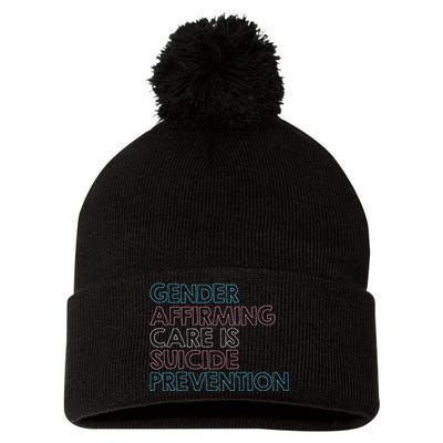 Gender Affirming Care Is Suicide Prevention Lgbt Rights Pom Pom 12in Knit Beanie