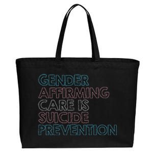 Gender Affirming Care Is Suicide Prevention Lgbt Rights Cotton Canvas Jumbo Tote