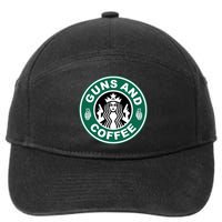 Guns And Coffee Parody 7-Panel Snapback Hat