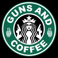 Guns And Coffee Parody 7-Panel Snapback Hat